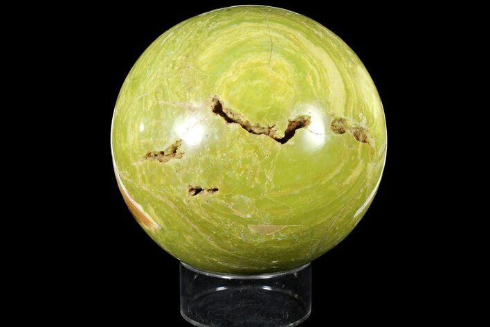 Polished Green Opal Sphere - Madagascar #121951